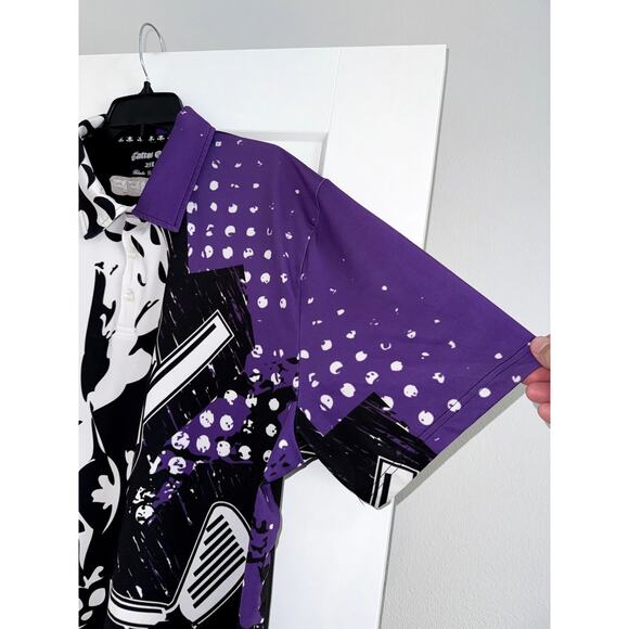 Tattoo Golf Men’s 2XL Purple Skull Blade Collection Polo - Picture 4 of 8